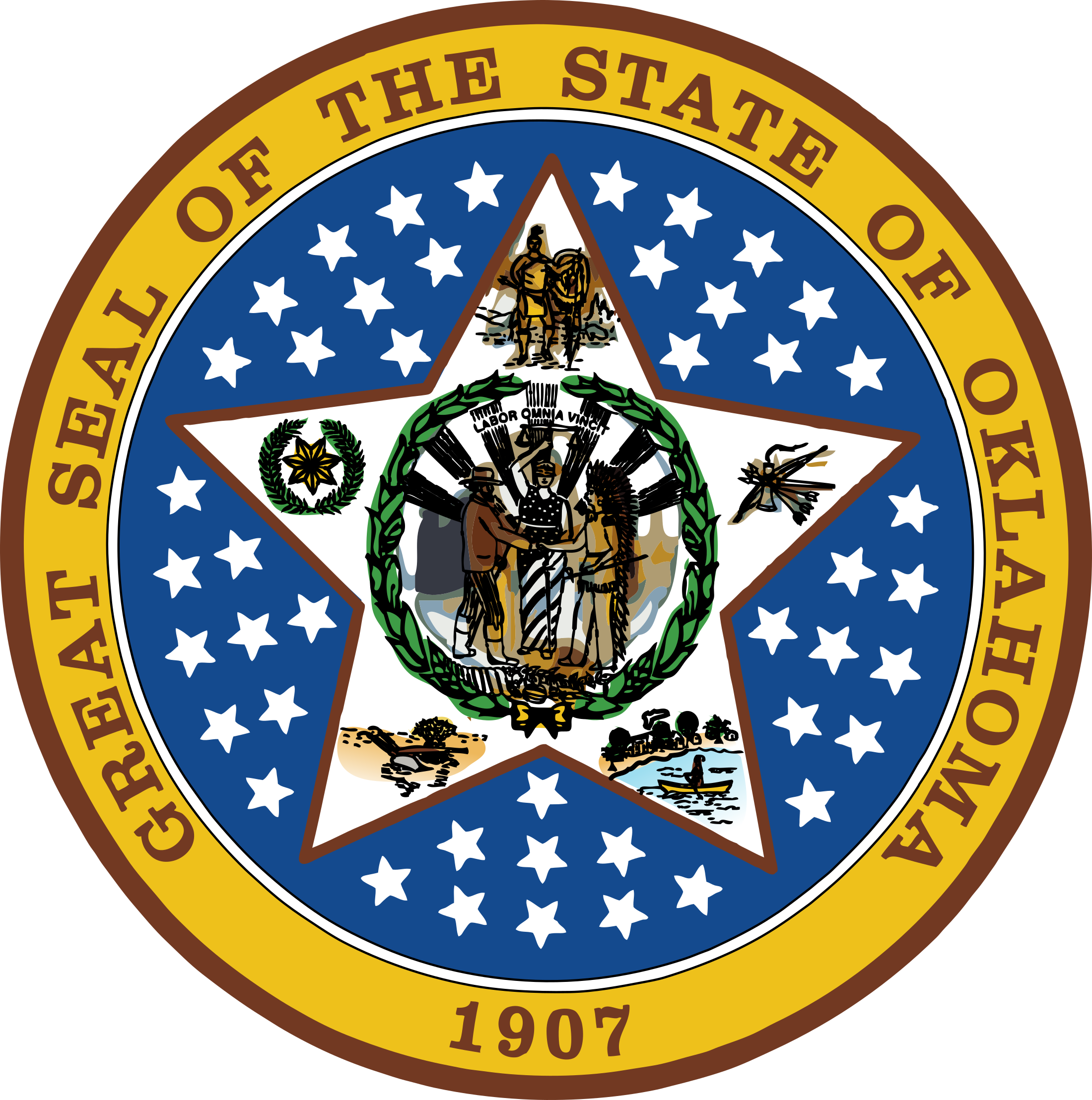 2200x2217 Oklahoma State Seal Png Vector