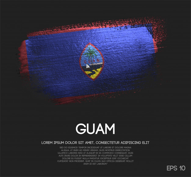 626x579 Guam Flag Made Of Glitter Sparkle Brush Paint Vector Premium