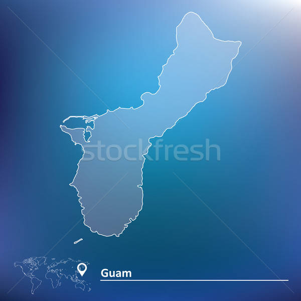 600x600 Map Of Guam Vector Illustration Ojal