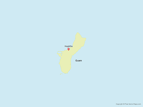 460x345 Vector Maps Of Guam Free Vector Maps