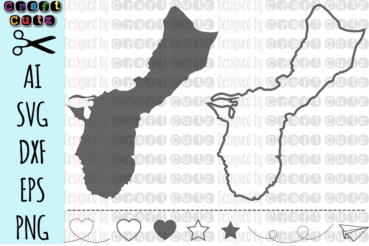 1200x800 Guam State Files, Guam Vector, United States State