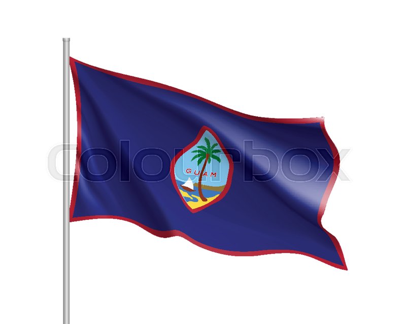 800x640 Waving Flag Of Guam Illustration Of Stock Vector Colourbox