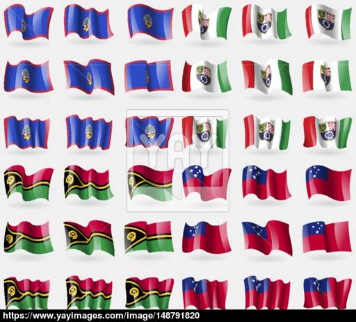 512x463 Guam, Bosnia And Herzegovina Federation, Vanuatu, Samoa Set