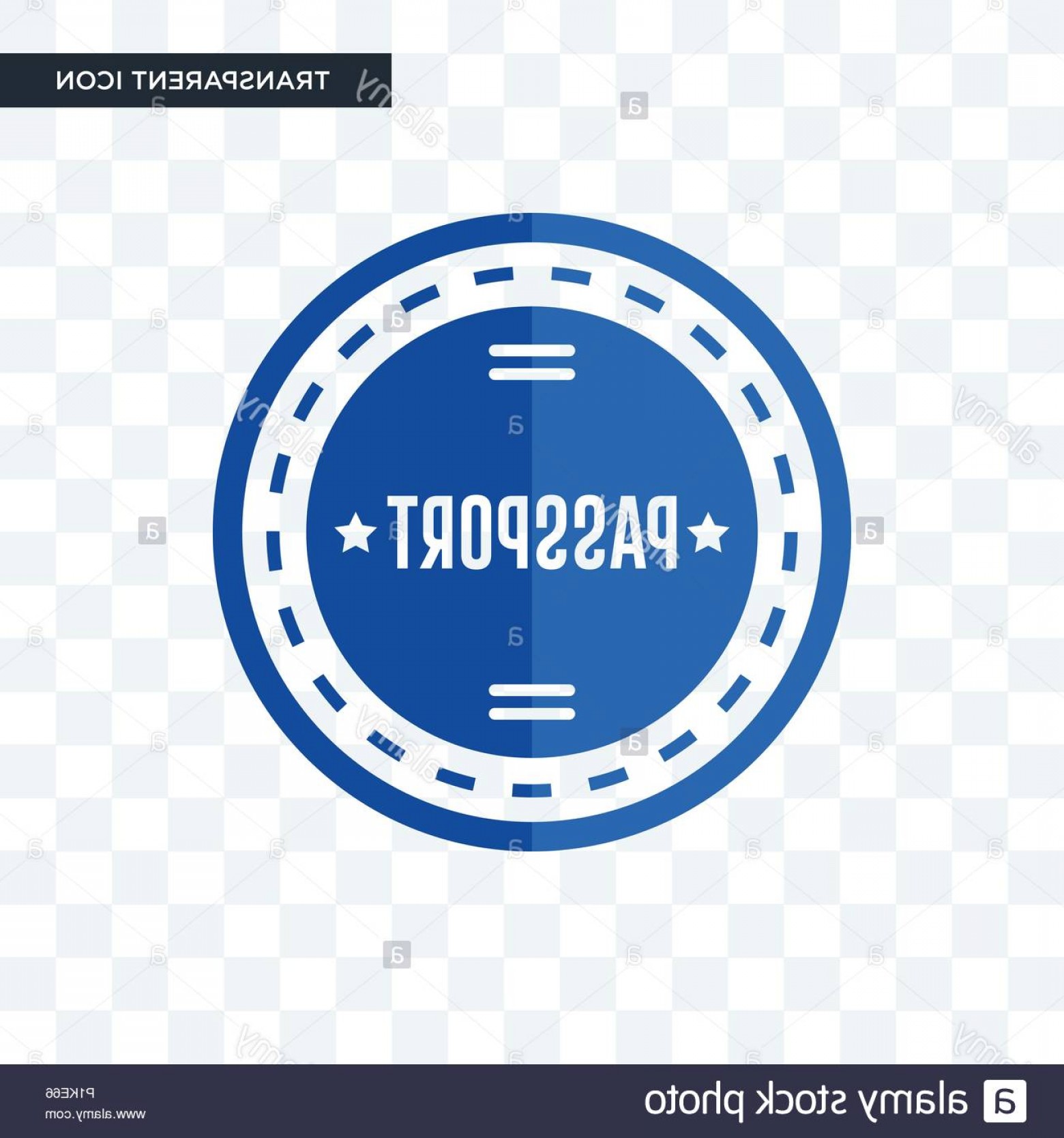 1560x1668 Passport Stamp Vector Icon Isolated On Transparent Background