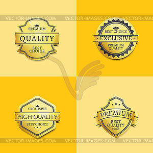 300x300 Set Of Premium Quality Best Gold Labels Guarantee
