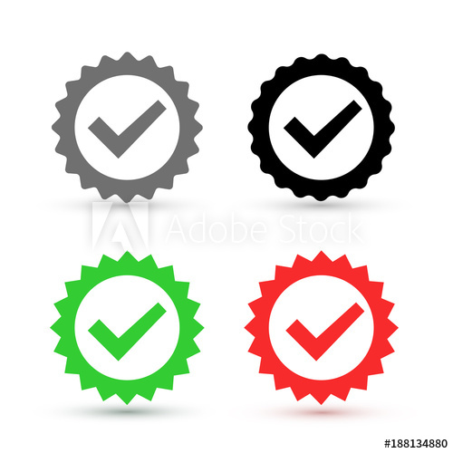 500x500 Set Of Icon Quality Guarantee Vector Illustration Isolated