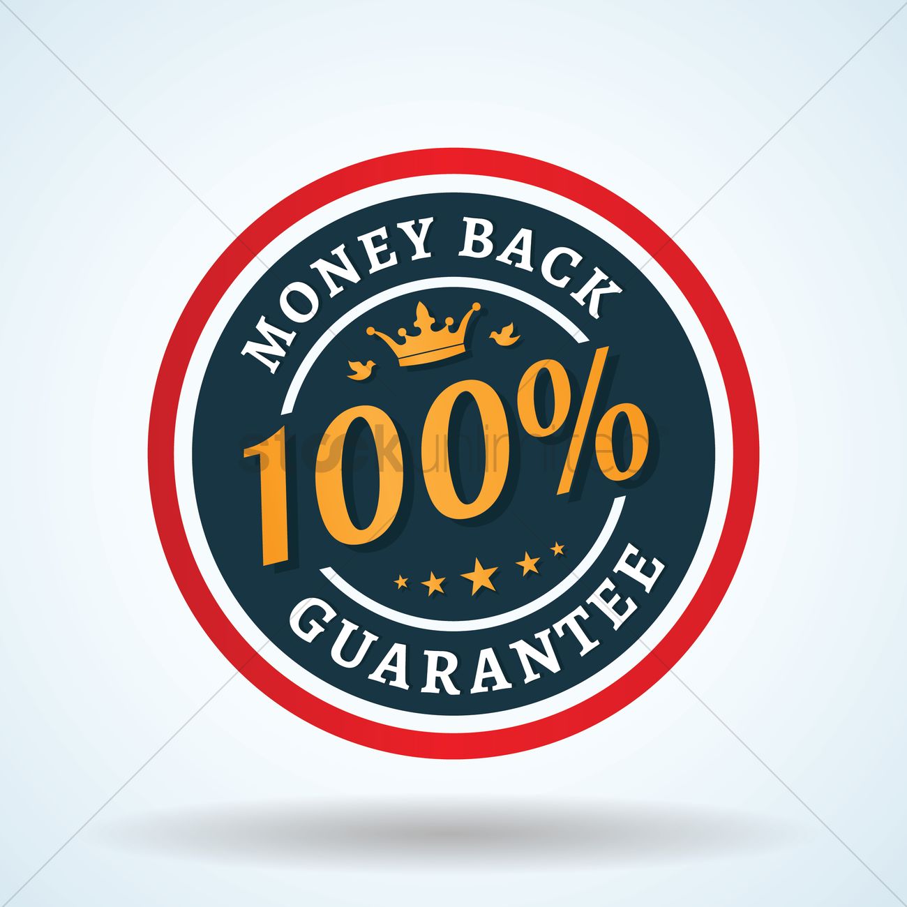 1300x1300 Money Back Guarantee Vector Image