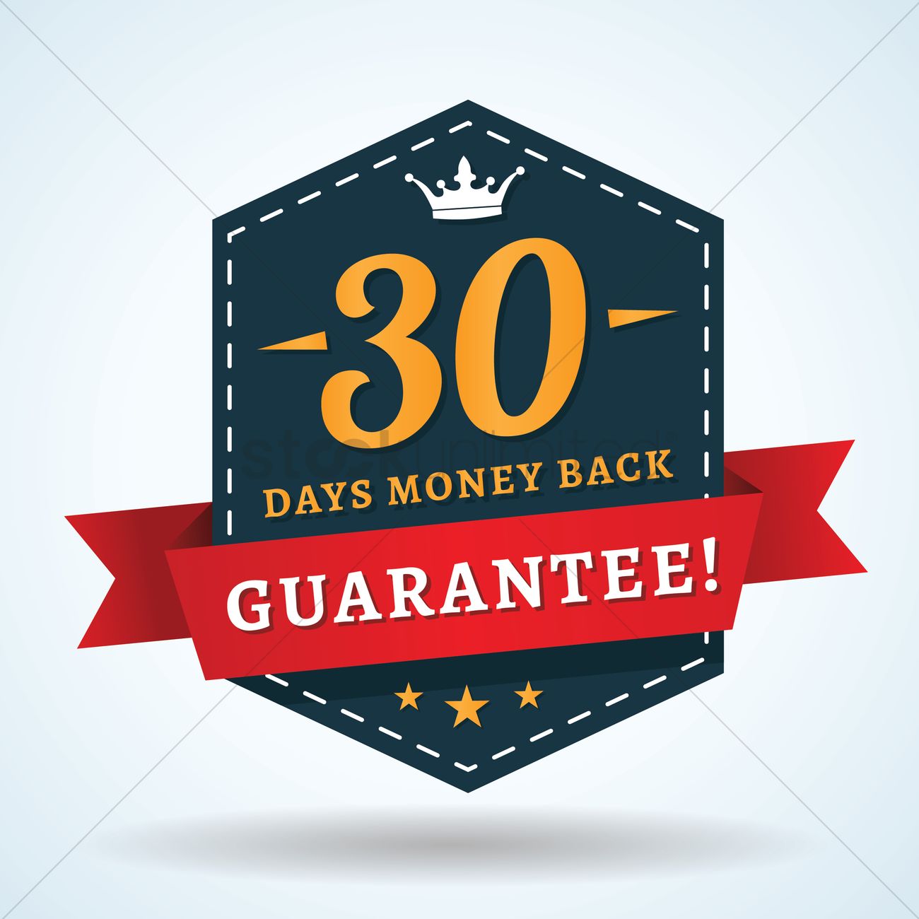 1300x1300 Days Money Back Guarantee Vector Image