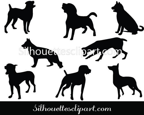 500x400 Dog Vector Graphics Free Download Silhouettes Vector