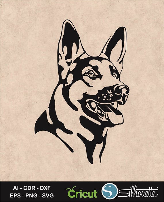 570x705 German Shepherd K Police Dog Dog Clipart Dog Etsy