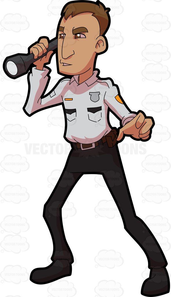 591x1024 A Security Guard Checking The Premises