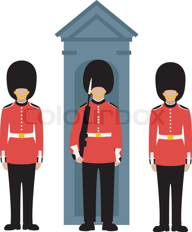 661x800 Queen's Guard, Vector Illustration, Stock Vector Colourbox