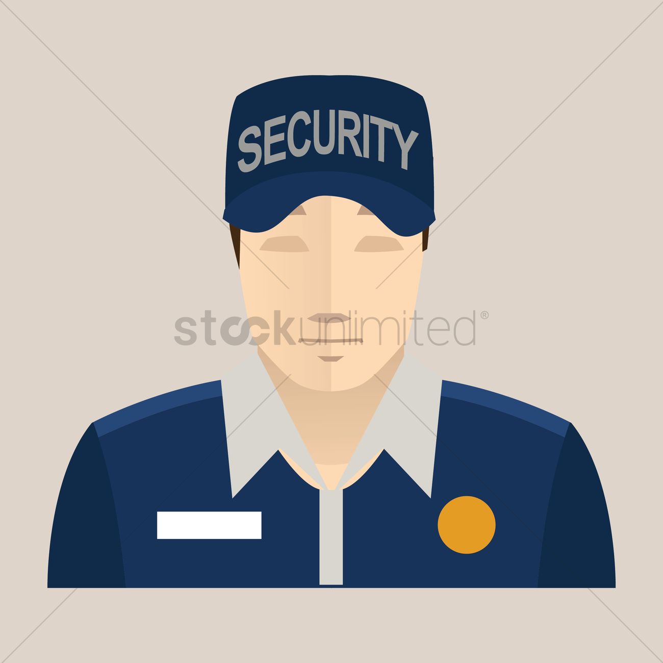 1300x1300 Security Guard Vector Image