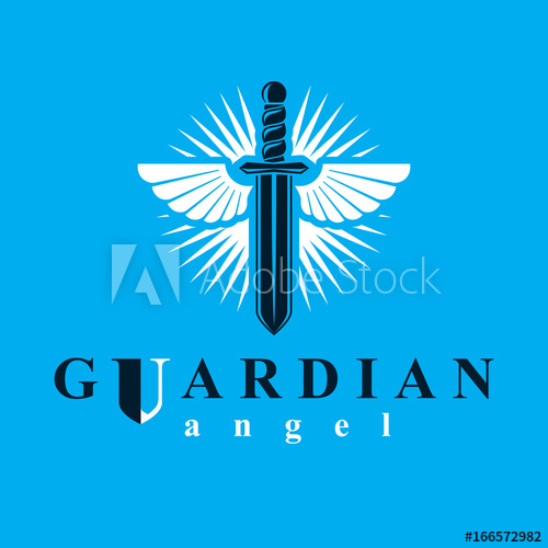 500x500 Vector Graphic Illustration Of Sword Composed With Bird Wings, War