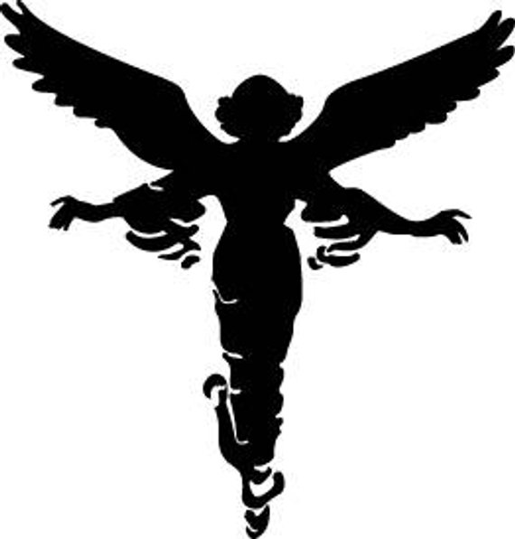 570x596 Guardian Angel Decal Products Angel Silhouette, Angel, Angel