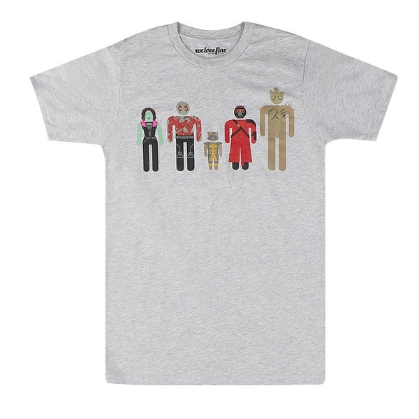 600x600 Shop Marvel Guardians Of The Galaxy Vector Team Men's Grey T Shirt