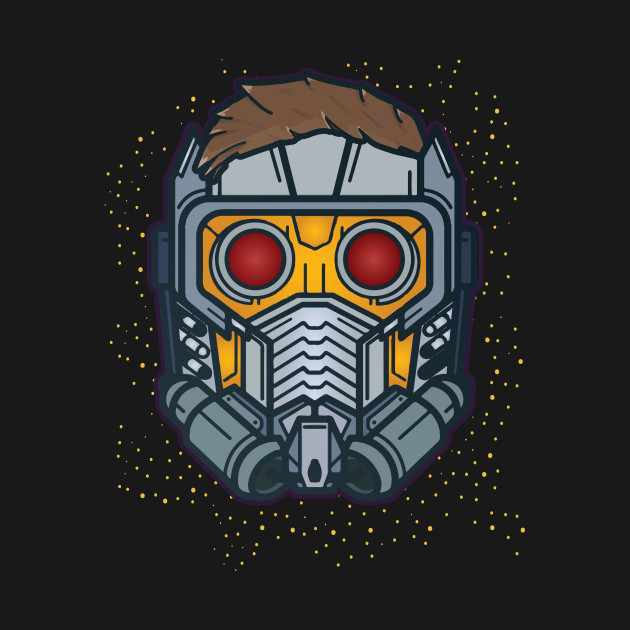 630x630 Starlord Mask With Hair Vector Image