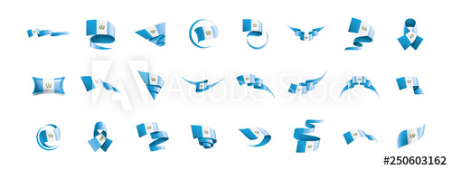 500x188 Guatemala Flag, Vector Illustration On A White Background