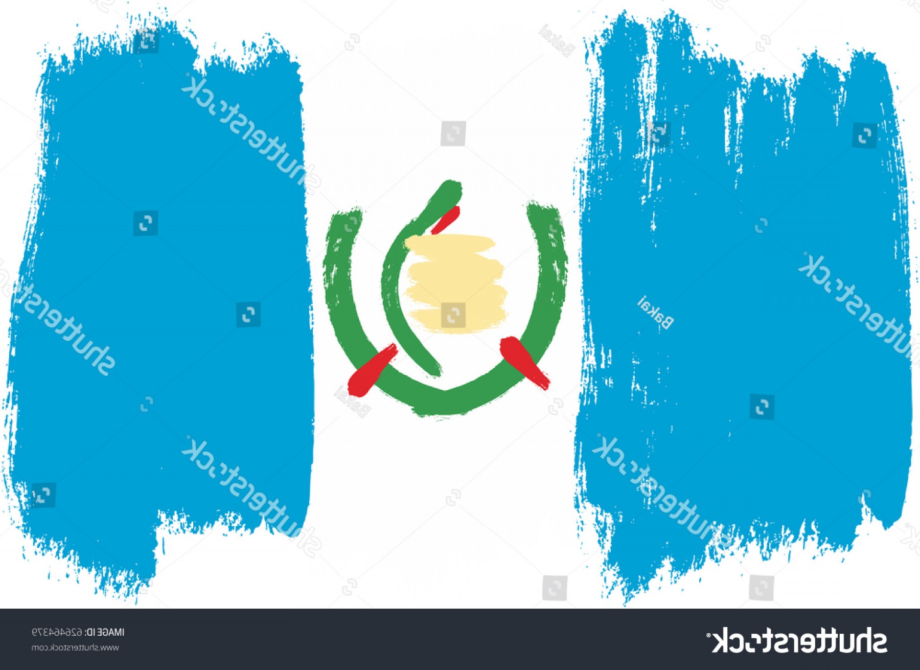 1800x1310 Guatemala Flag Vector Hand Painted Rounded Soidergi