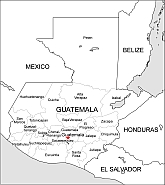 165x185 Guatemala Free Vector Map