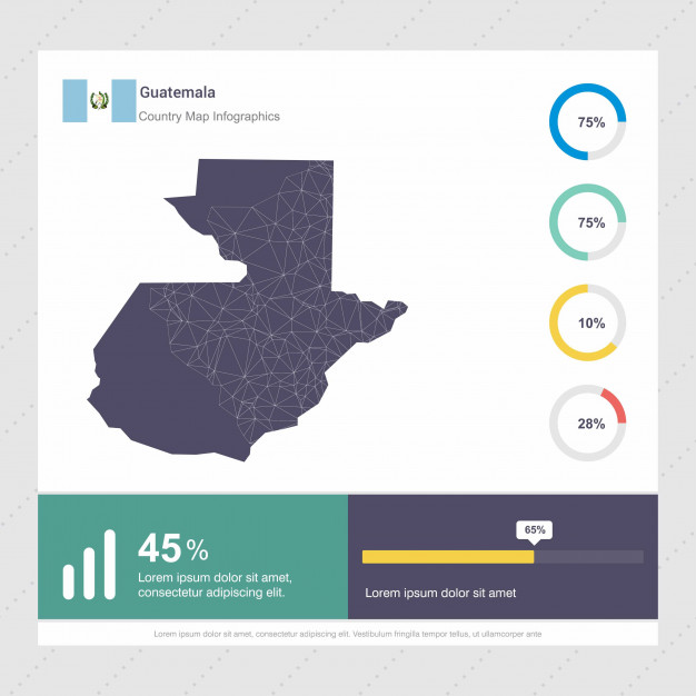 626x626 Guatemala Map Flag Infographics Template Vector Premium Download