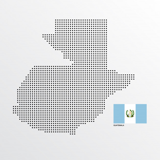 626x626 Guatemala Map Design With Flag And Light Background Vector Vector