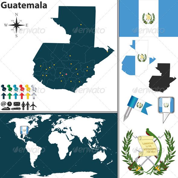590x590 Map Of Guatemala Travel Vectors Map Vector, Map, Vector Icons