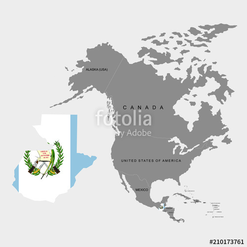 500x500 Territory Of Guatemala On North America Continent Flag