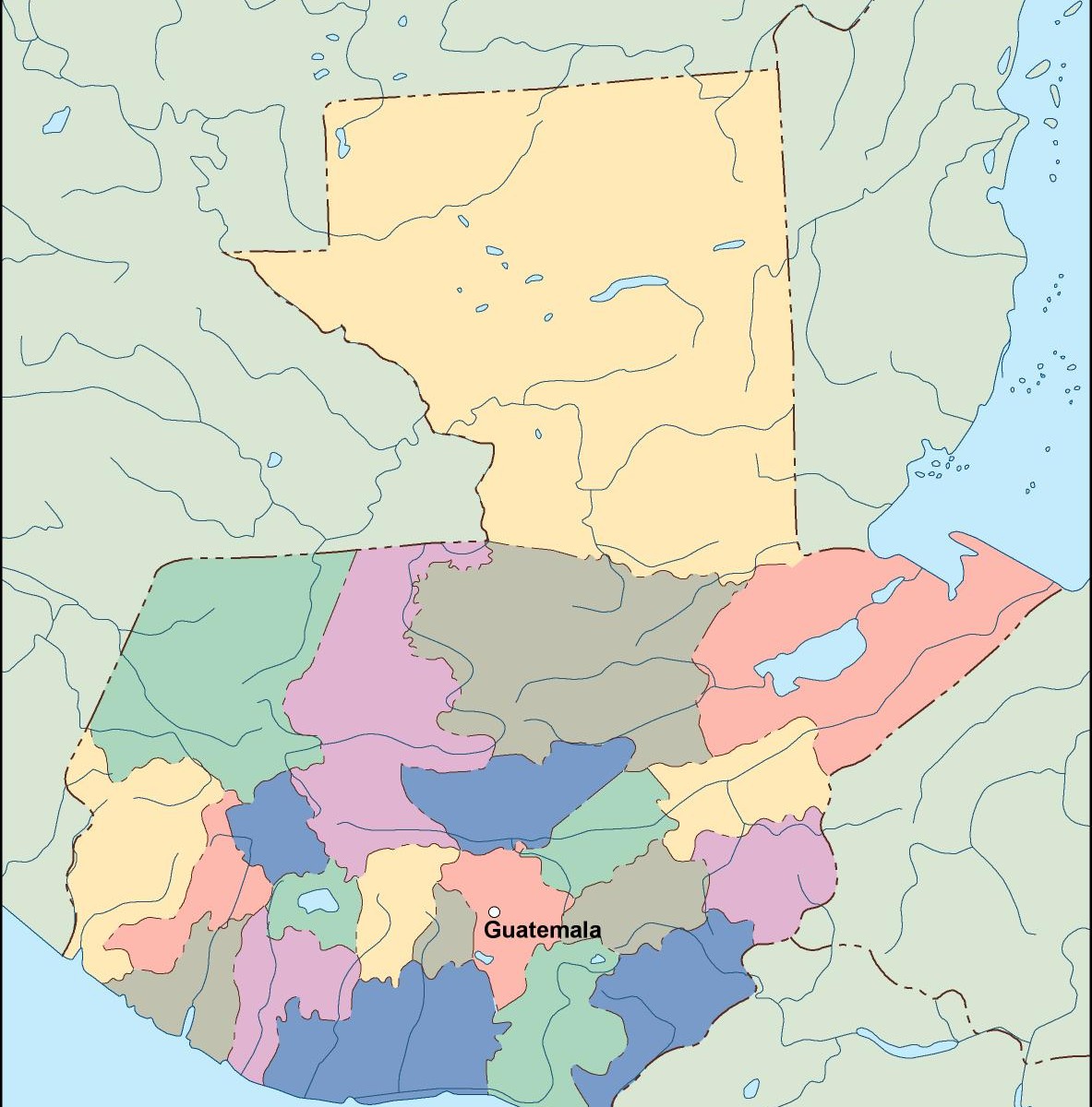 1183x1200 Guatemala Vector Map Illustrator Map Vector World Maps