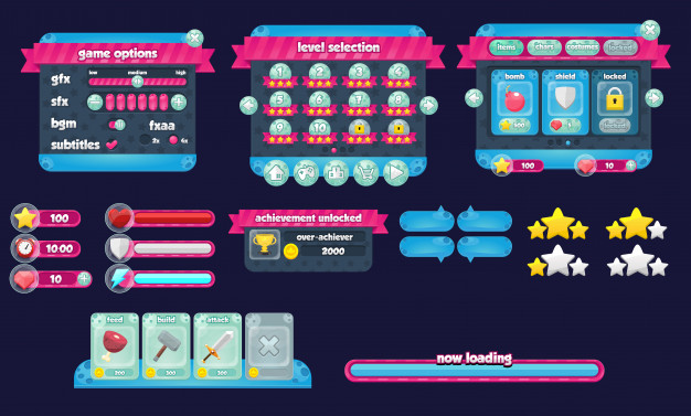 Planet Game Gui Vector Premium Download 626x377 Planet Game Gui Vector Premium Download