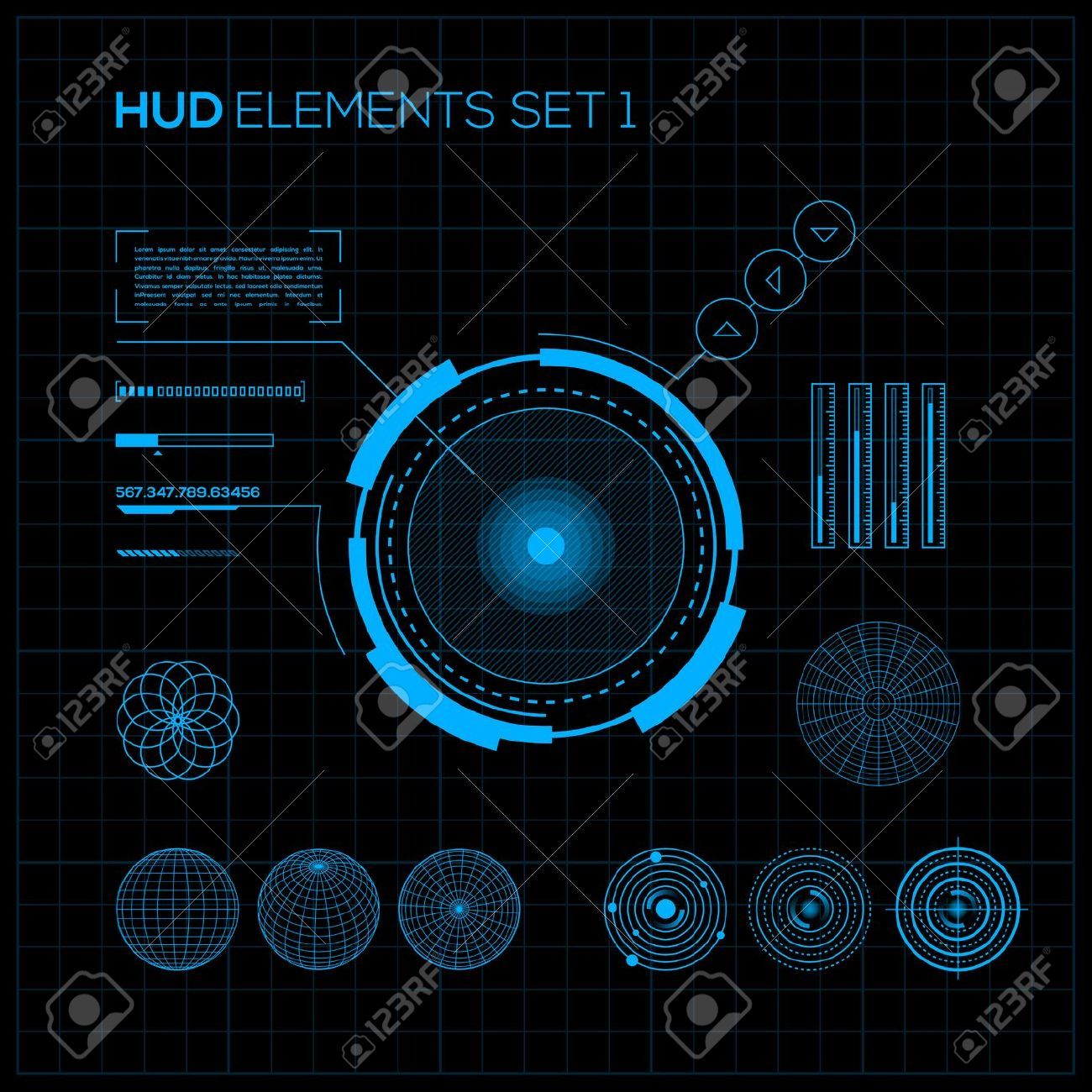 Stock Vector Visuals Inspiration Interface Design, User 1300x1300 Stock Vector Visuals Inspiration Interface Design, User