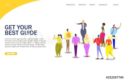 500x320 Tour Guide Vector Website Landing