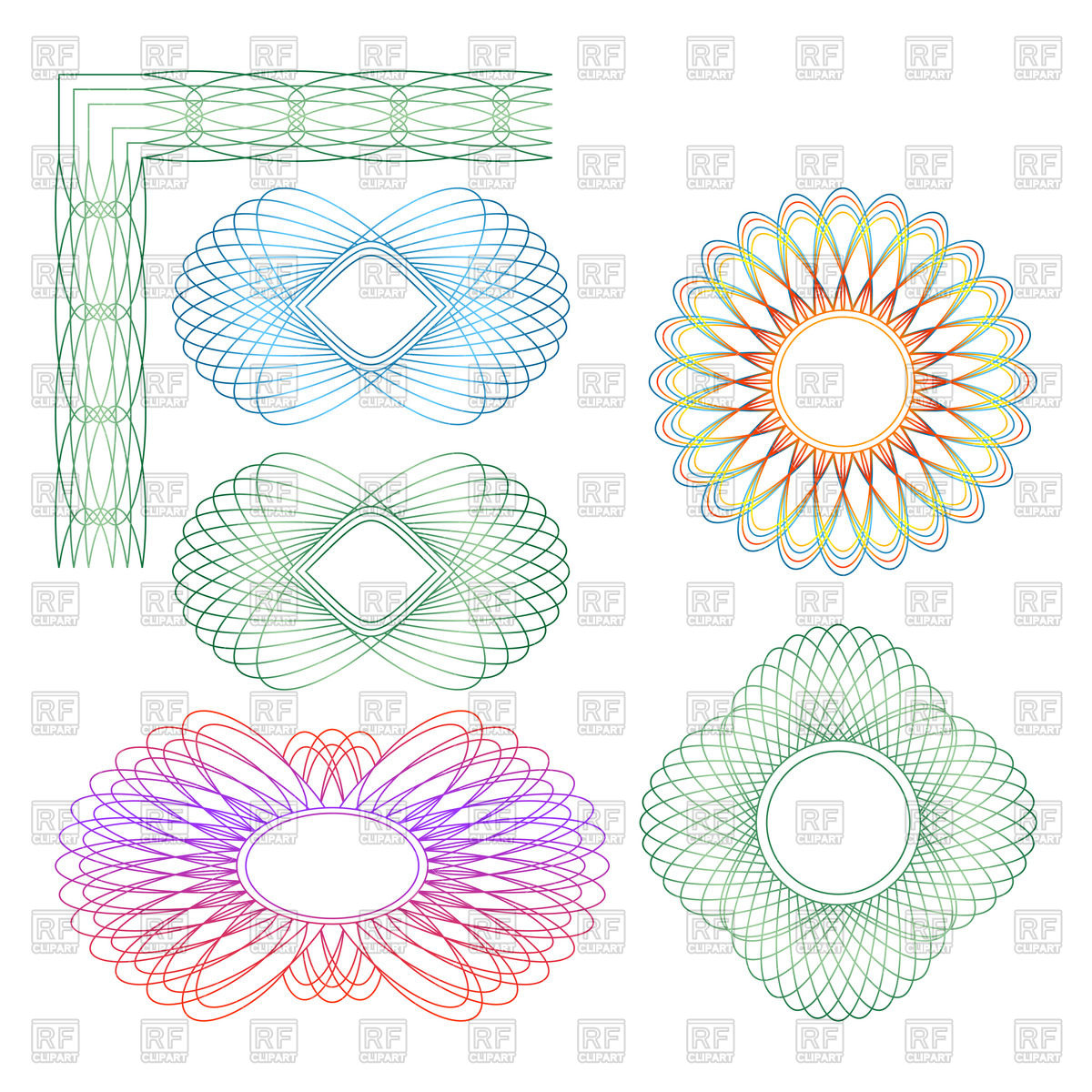 1200x1200 Guilloche Borders And Corners