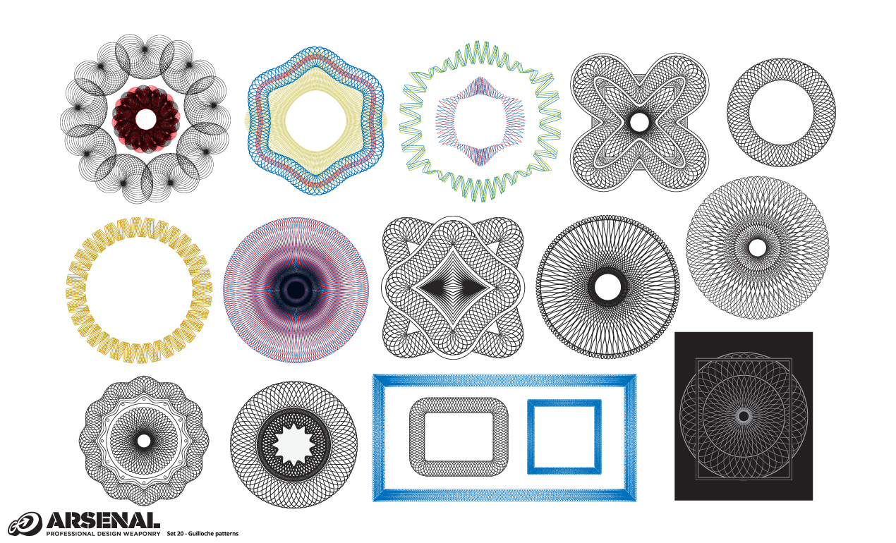 Guilloche Vector Pack For Adobe Illustrator 1270x770 Guilloche Vector Pack For Adobe Illustrator