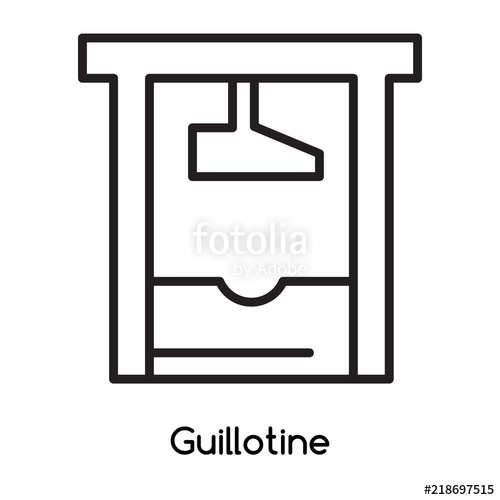 500x500 Guillotine Icon Vector Isolated On White Background, Guillotine