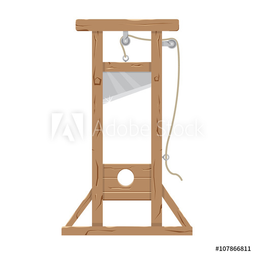 500x500 Guillotine Vector Illustration