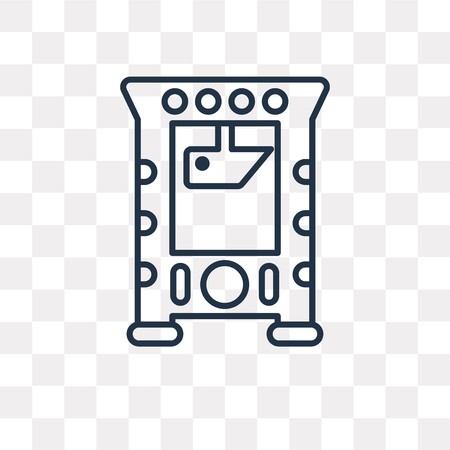 450x450 Guillotine Vector Outline Icon Isolated On Transparent Background