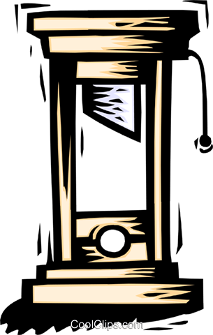 305x480 Guillotine Royalty Free Vector Clip Art Illustration