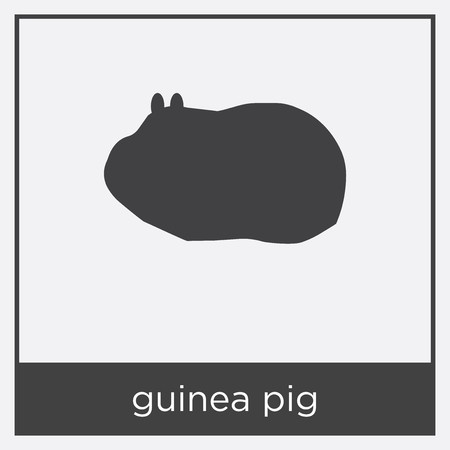 450x450 Guinea Pig Icon Isolated On White Background With Gray Frame, Sign