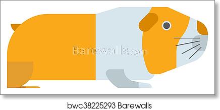 436x218 Guinea Pig Vector Illustration, Art Print Barewalls Posters