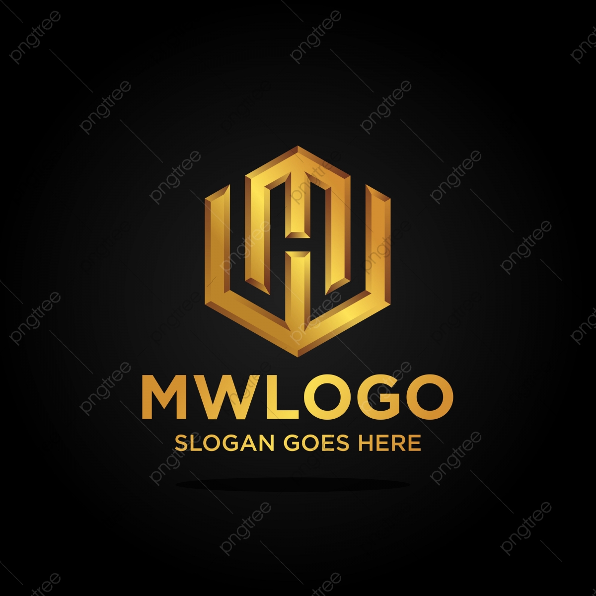 1200x1200 Monogram Luxury Letter Mw Logo Vector, Logo, Business, Gold Png