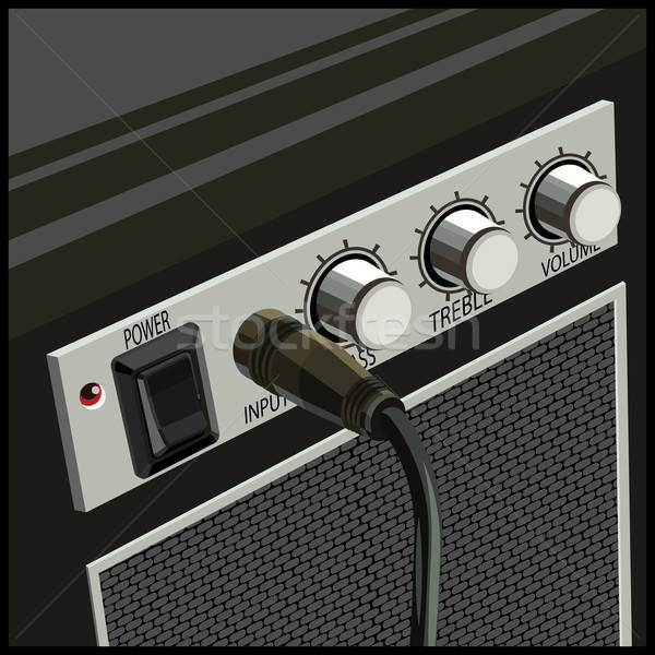 600x600 Guitar Amplifier Vector Illustration Andrii Stepaniuk
