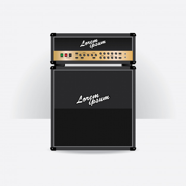 626x626 Guitar Amplifier Set Vector Illustration Vector Premium Download