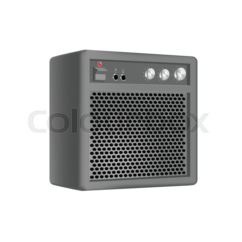 800x800 Guitar Amplifier Isolated On White Stock Vector Colourbox