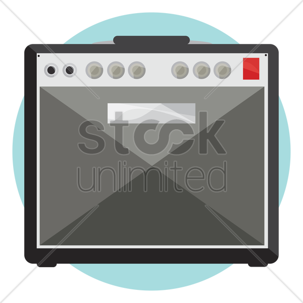 600x600 Guitar Amplifier Vector Image