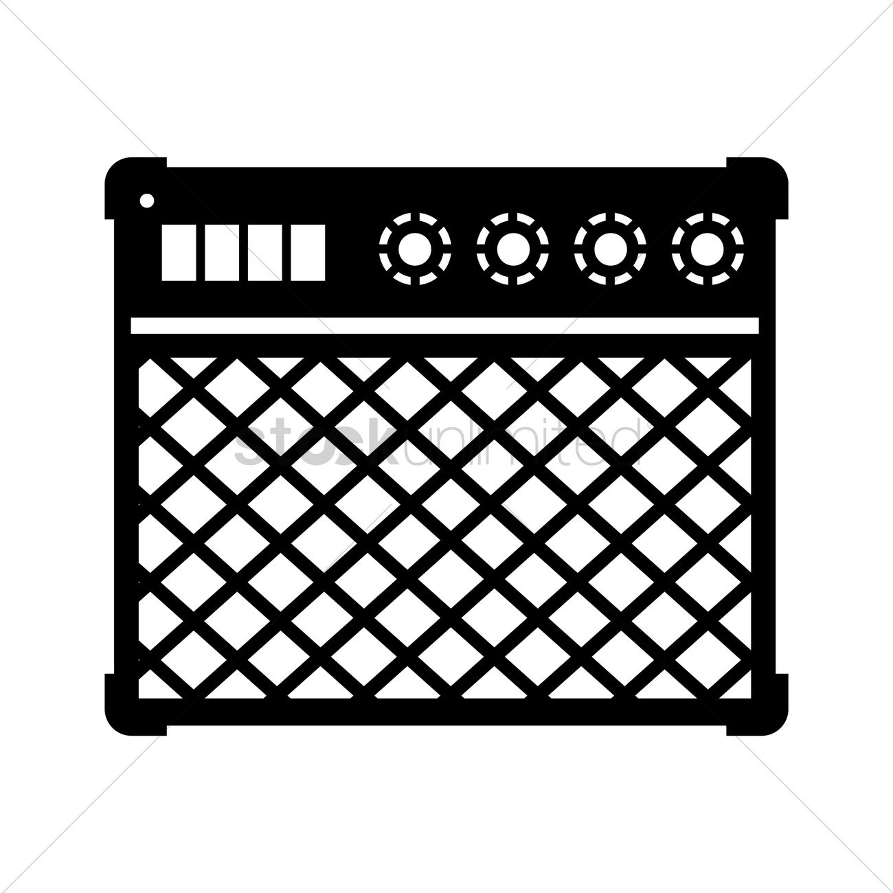 1300x1300 Guitar Amplifier Vector Image