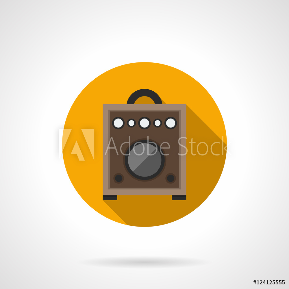 1000x1000 Photo Art Print Guitar Amplifier Round Color Vector Icon