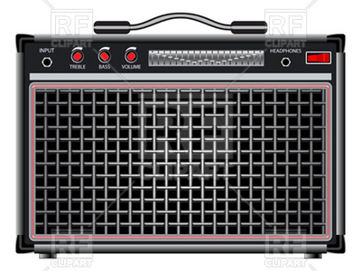 400x300 Electric Guitar Amplifier Vector Image Of Objects Robertosch