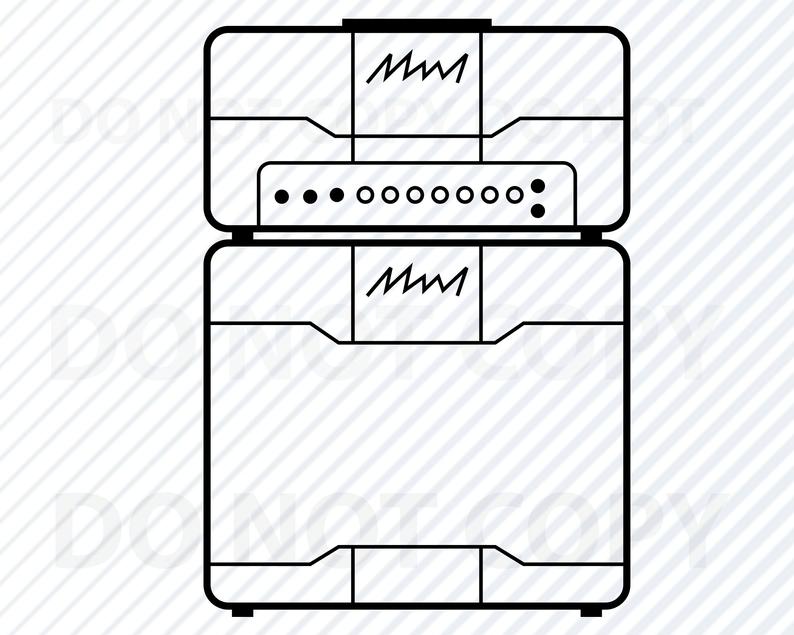 794x635 Guitar Outline Vector Images Guitar Amplifier Etsy
