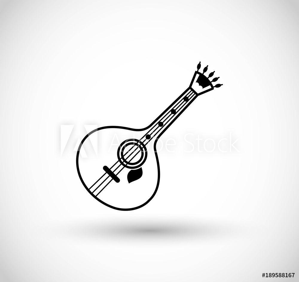1000x944 Photo Art Print Fado Guitar Icon Vector Europosters